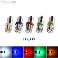 10PCS DC 12V 24V T11 BA9S 7014 10 SMD 250LM Led Bulb Door Side Map Indicator Reverse Reading Tail Light Car White Red Blue Amber