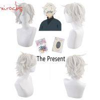 Xi.  Rocks 3839 Anime Jigoku Raku  Leading Actor White Cosplay  Wig  for Adult Halloween Party  Costumes Wig  Hair Extensions Pads