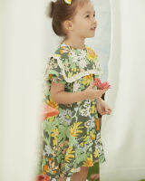 Littlemojo Green Sunflower Fields Dress