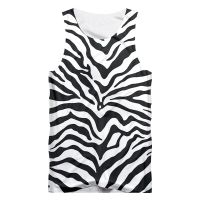 2023 NEW 2021 3D Tank Tops Male Fashion Gyms Leopard  Vest Print Zebra Stripes Hip Hop Big Size Clothing Man Summer Sleeveless Shirt 5XL