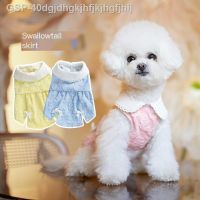 ♚กระโปรงทรงหางนกนางแอ่น Bichon Frize เสื้อผ้าแมวและสุนัขสัตว์เลี้ยงฤดูใบไม้ผลิ