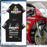 เสื้อยืดแขนสั้นคอกลมMOTOGP DUCATI Motorcycle 1199 1299 899 V2 Monster696 821 797 659 Panigale V4 XDiavel S Diavel1260 St