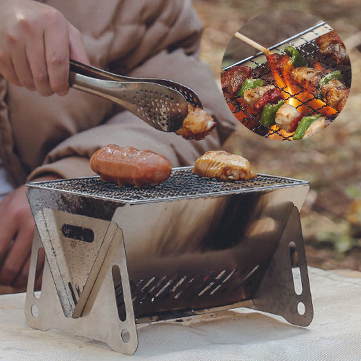 Bbq Grill Membawa Beg Dapur Pembakaran Kayu Berkelah Hiking Memasak ...