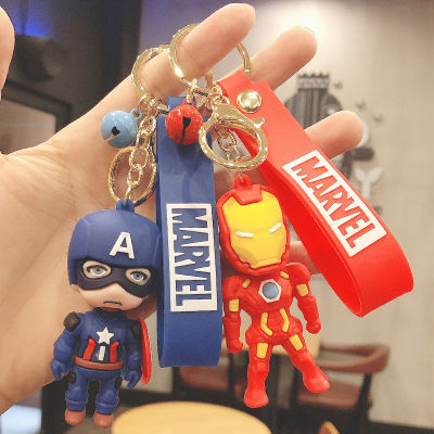 อะนิเมะ Marvel พวงกุญแจ Super Heros พวงกุญแจเครื่องประดับ Key Chain จี้รถเด็ก Gift