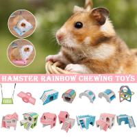 Hamster Toys PVC Colorful Swing Seesaw Rainbow Bridge Random Color Hamster Pet Toys M4H9