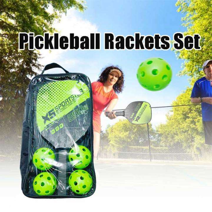 Pickleball Rackets Set Pickleball Paddle Set (2 Rackets, 4 Pickleballs