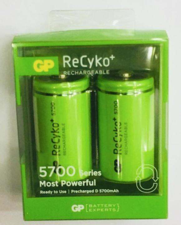 ถ่านชาร์จ-gp-recyko-ขนาด-d-5700-mah-จำนวน-2-ก้อน-รุ่นเก็บไฟ