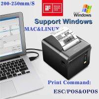 เครื่องพิมพ์ฉลากใบเสร็จตั๋วเครื่องพิมพ์ความร้อนสำหรับ Android IOS Windows OS USB เชื่อมต่อผ่านบลูทูธ58มม.