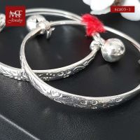 MT กำไลข้อเท้าเด็กเงินแท้ 2 บาท ลายดอกไม้ และลายข้าวหลามตัด ปรับขนาดได้ 925 Sterling Silver Children Ankle Bangle (sca05) MT Jewelry มณีธารา