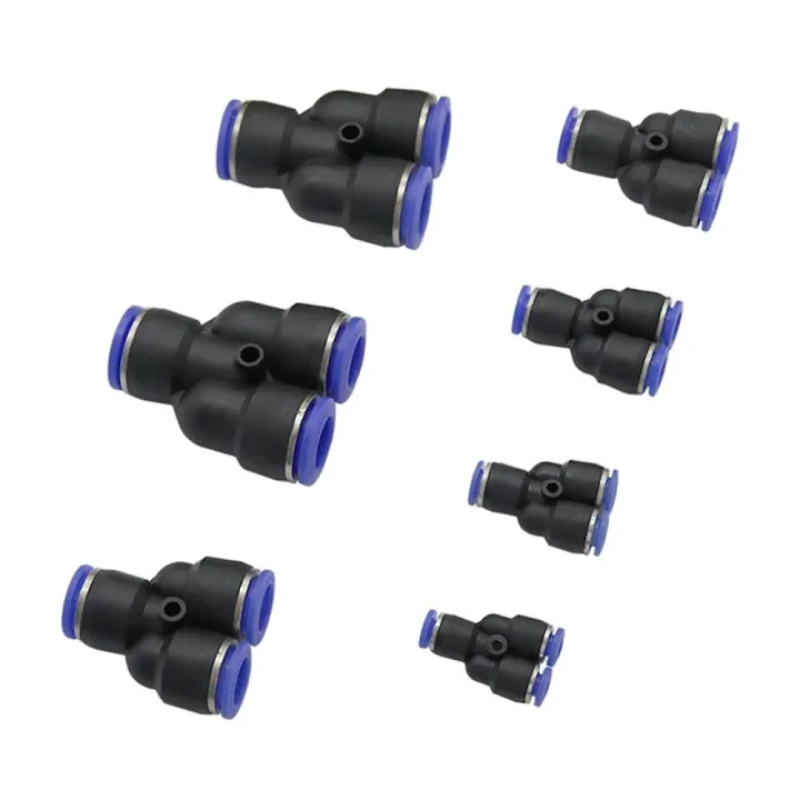 4/6/8/10/12/14/16mm Y Shaped Quick Connect PVC Connector PU/PE/Nylon