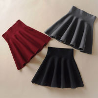 Winter Plaited Knitted Mini Skirts Womens 2021 New Plaid Red Black Gray Short Pleated Skirts Sexy Tutu Skirts Basis