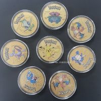 New Coins Anime Commemorative Coin Pikachu Charizard Round Metal Game Collection Cards Gifts