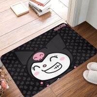 Sanrio Kuromi พรมเช็ดเท้ากำหนดเองได้24 "X 16" ของตกแต่งพรมพรมเช็ดเท้าในร่มกลางแจ้งเสื่อประตูทางเข้าสำหรับใช้ในบ้าน