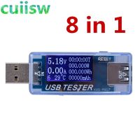 8 in1 QC2.0 3.0 4-30v Electrical power USB capacity voltage tester current meter monitor voltmeter ammeter