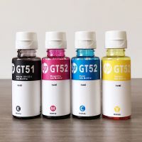 หมึกแท้ HP GT53 สีดำ Black ขนาด 90 Ml. , GT52 สี C, M, Y สีละ 70 Ml. ของแท้ 100 % **แบบไม่มีกล่อง**