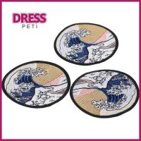 PETI DRESS 3pcs รีดบน แพทช์ญี่ปุ่น 9ซม. ค่ะ เดอะเกรทเวฟออฟ แพทช์ The Great WAVE OFF เย็บบนป้าย 3.5นิ้วค่ะ งานปัก applique งานฝีมือเสื้อผ้า DIY