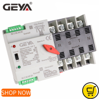 GEYA W2R Mini ATS 4P Automatic Transfer Switch Controller ไฟฟ้าประเภท ATS Max 100A 4POLE Din Rail สวิทช์ไฟฟ้า-Mumie