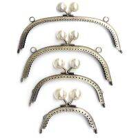 Classical Pattern Gold 8.5/12.5/16.5/20.5cm Curved Pearl Mouth Gold Fittings