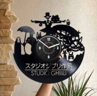 นาฬิกาแขวนแผ่นเสียงไวนิลการค้าต่างประเทศ Vinyl Wall Clock นาฬิกาไวนิลสร้างสรรค์ ghibli studio~