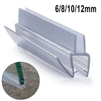 Bath Shower Screen Door Seal Strip 6 To 12mm Rubber Glass Door Weatherstrip Portable Window Glass Fixture Accessories Household Decorative Door Stops