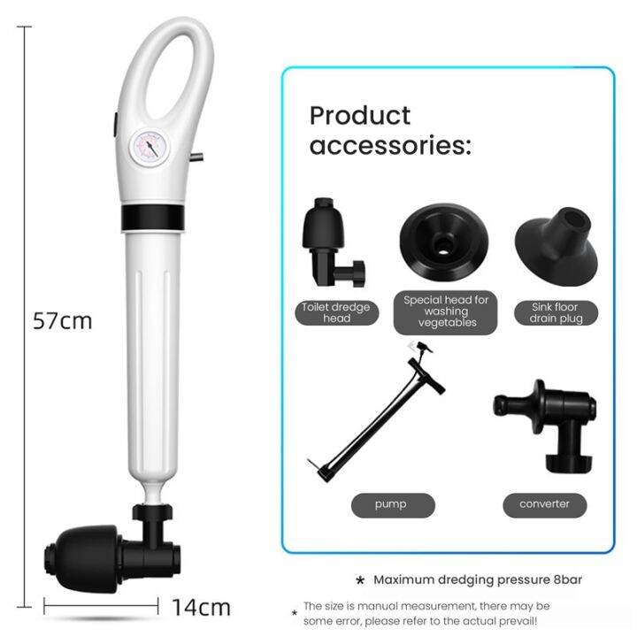 toilet-dredge-head-cleaner-unclog-tool-high-pressure-cleaner-manual-pneumatic-dredging-tool