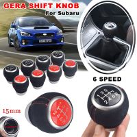 New 6 Speed Car Gear Shift Knob Head Leather Stick Shifter Lever HandBall For Subaru Legacy Outback Forester Impreza STI WRX