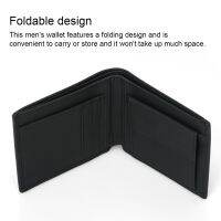 Men s Foldable Wallet Leather Coin Pocket Change Slim Mini Purse Credit Card Holder Carrying Thin Bag Short Type