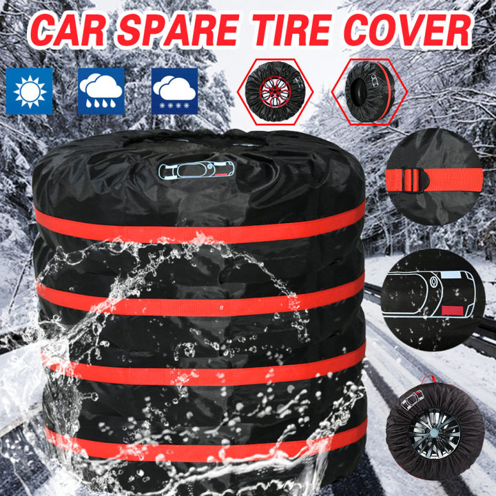 S39 4Pcs Car Spare Tyre Cover Garage Tire Case Auto Vehicle Automobile Tire  Essories Summer Winter Protector Tire Storage Bag Lazada PH