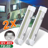 [ANYA Auto Parts] 12โวลต์24โวลต์72 LED บาร์ภายในรถแสงโคมไฟแถบแสงบาร์เปิด/ปิดสวิทช์สำหรับรถตู้รถบรรทุกค่ายคาราวานตั้งแคมป์เรือ