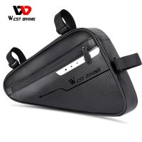 WEST BIKING Waterproof Cycling Tube Bags 3L MTB Road Bike Triangle Bag Cycling Frame Front Bags Repair Tools Pannier Bicycle Bag