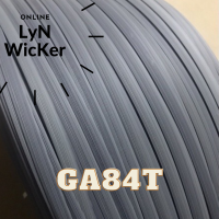 GA84T (สีเทา ทูโทน) เส้นหวายเทียม เส้นแบนนูน ผิวลายเส้น หน้ากว้าง 8 มม. หนา 1.6 มม.