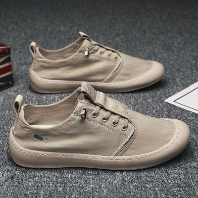 Summer mens shoes breathable ice silk cloth board shoes Korean casual shoes mens canvas shoes