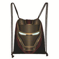 * กระเป๋านักเรียนเด็ก Iron Man พร้อมรูปภาพกระเป๋าหูรูดพิมพ์ดิจิตอล3มิติกระเป๋านักเรียนอินเทรนด์นักเรียนข้ามพรมแดนขายส่ง