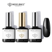 Modelones Bee s Top & Base Coat Gel Matte Top Coat Gel Nail Polish No Wipe Top Coat Base Coat Set LED Soak Off New Upgraded Formula Long-Lasting Gloss and Shiny Finish For Home DIY and Nail Salon 10ml