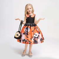 HotGirl Halloween Witch Cosplay Costume &amp; Bag, Off-Shoulder A-Line Dress, Kids Dress Up Outfits For Party Performance, As Gift