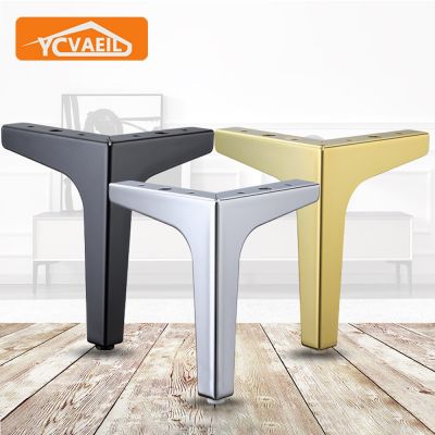 【CW】 4pcs Gold Table Legs for Metal Sofa Bed Leg Iron Desk Cabinet To The Dresser Foot