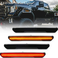 ไฟด้านข้าง LED ด้านหน้าด้านหลัง4ชิ้น/เซ็ตรมควันสำหรับ GMC Sierra 2500 3500HD 2020-2023