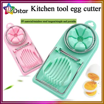 2 In 1 Egg Slicer Tools Stainless Steel Egg Cutter Multifunction Egg Slicer  Sectione Cutter Mold Edges Gadgets
