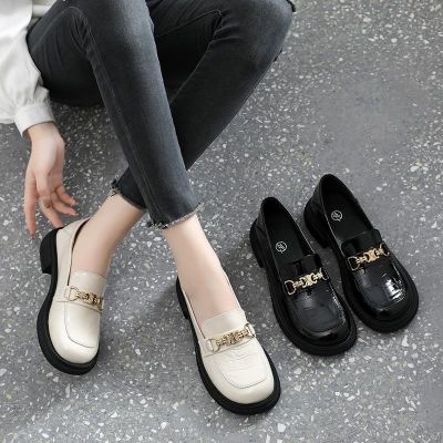 ✌❁∏ Soft leather small leather shoes for women British style 2023 new loafers single shoes spring and autumn trendy shoes jk leather shoes
