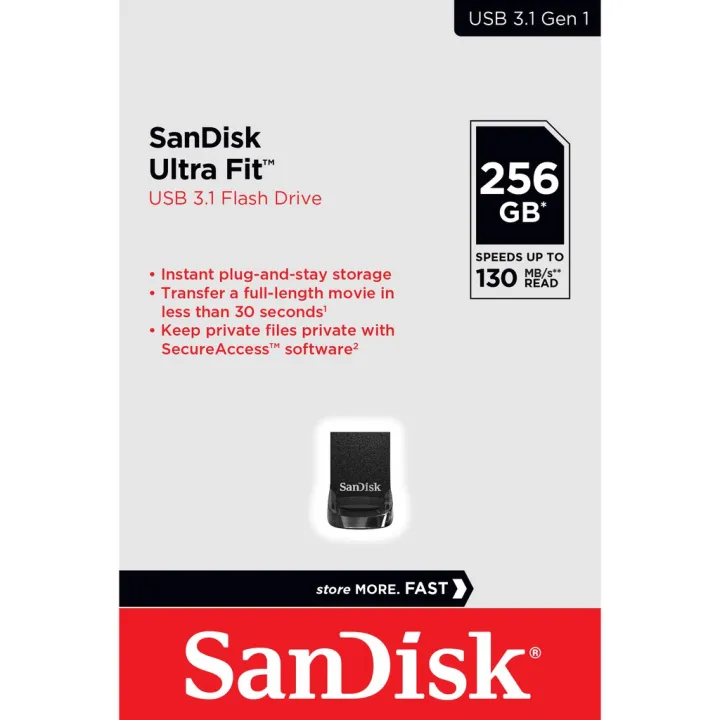 SANDISK ULTRA FIT USB 3.1 256GB (SDCZ430-256G-G46) | Lazada.co.th