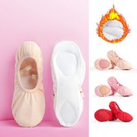 hot【DT】 Children Kids Warm Canvas Shoes Gymnastics Slippers Ballet