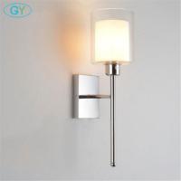 Modern art deco wall light with pull chain switch, america style chrome finish bedside wall lamp,industrial nordic sconces