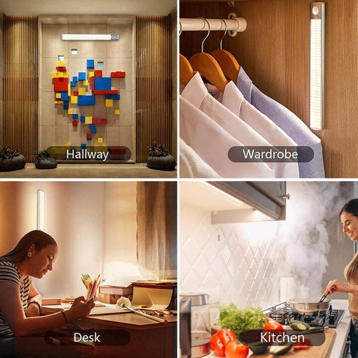 คลังสินค้าพร้อม-zir-mall-original-under-cabinet-lighting-160-leds-closet-light-motion-sensor-lights-indoor-usb-rechargeable-wireless-stick-on-night-light-bar-for-room-kitchen