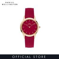 Daniel Wellington สัญลักษณ์การเคลื่อนไหว32มม. ทองคำสีกุหลาบ (กันน้ำ10 ATM) พร้อมนาฬิกาหน้าปัดสีแดงสำหรับผู้หญิง-นาฬิกาผู้หญิง-DW ทางการ-ของแท้-หน้าปัดสีแดง-สแตนเลส-Tali Jam Tangan Karet แยม