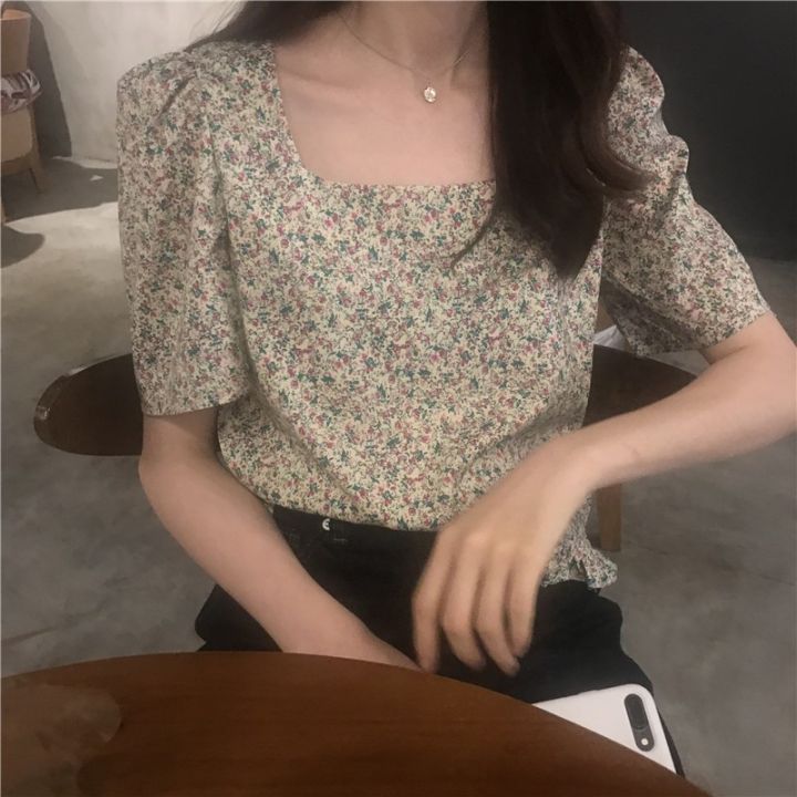 casual-summer-all-match-loose-short-sleeve-square-collar-printed-shirt-1104