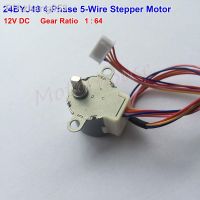 24BYJ48 Micro Geared Box Reduction DC 12V 4 Phase 5 Wire Stepper Stepping Motor Gearbox Gear Ratio 1:40 for Air Conditioner