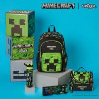 ☇❍㍿ ongguanshiruihaomaoyiyoux Smiggle MINECRAFT กระเป๋าเป้สะพายหลัง สไตล์คลาสสิก สําหรับเด็กประถม