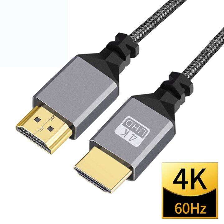 AIXXCO kabel HDMI 4K 60Hz pria ke jantan HDMI untuk PS3/4 proyektor TV