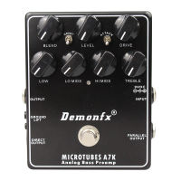 ใหม่คุณภาพสูง Demonfx MICROTUBES A7K Analog Bass Preamp Bass Effect Pedal Overdrive Peamp