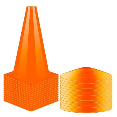 28 Pack Sports Cones,Soccer Cones for Training,Disc Sports Cones,Football Training Cones for Drills Basketball Football